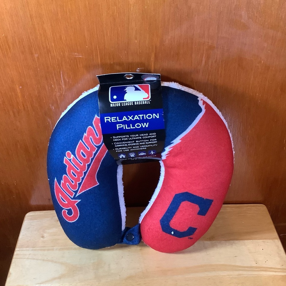 MLB Red and Blue Cleveland Indians Relaxation Pillow